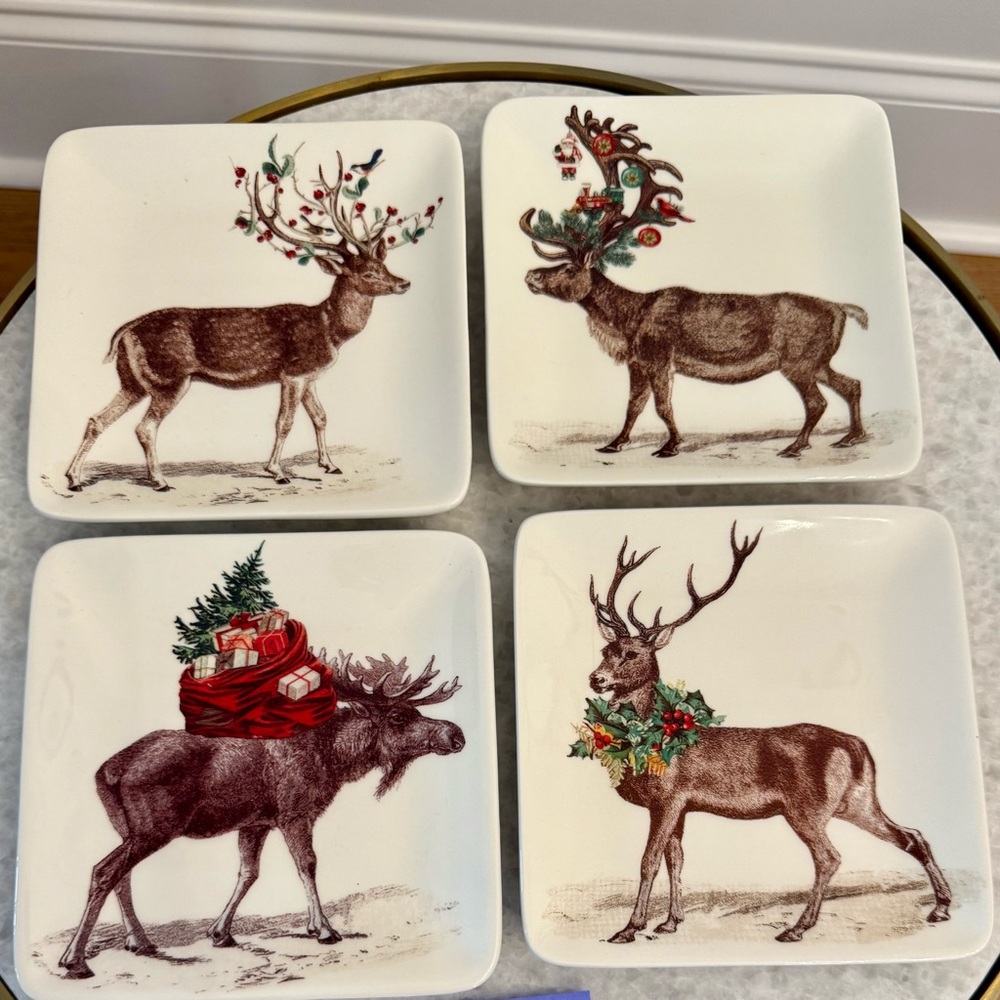 Pottery Barn Holiday Appetizer Plates